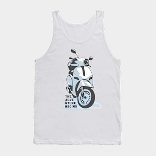 A Hand-Drawn Scooter Vespa Illustration Art Tank Top